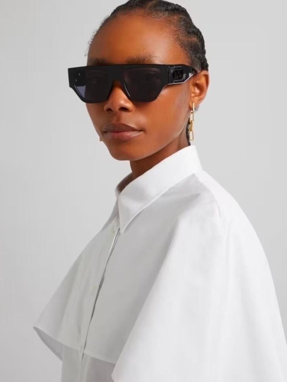 Fendi Black Geometric VR-Style Sunglasses UNISEX